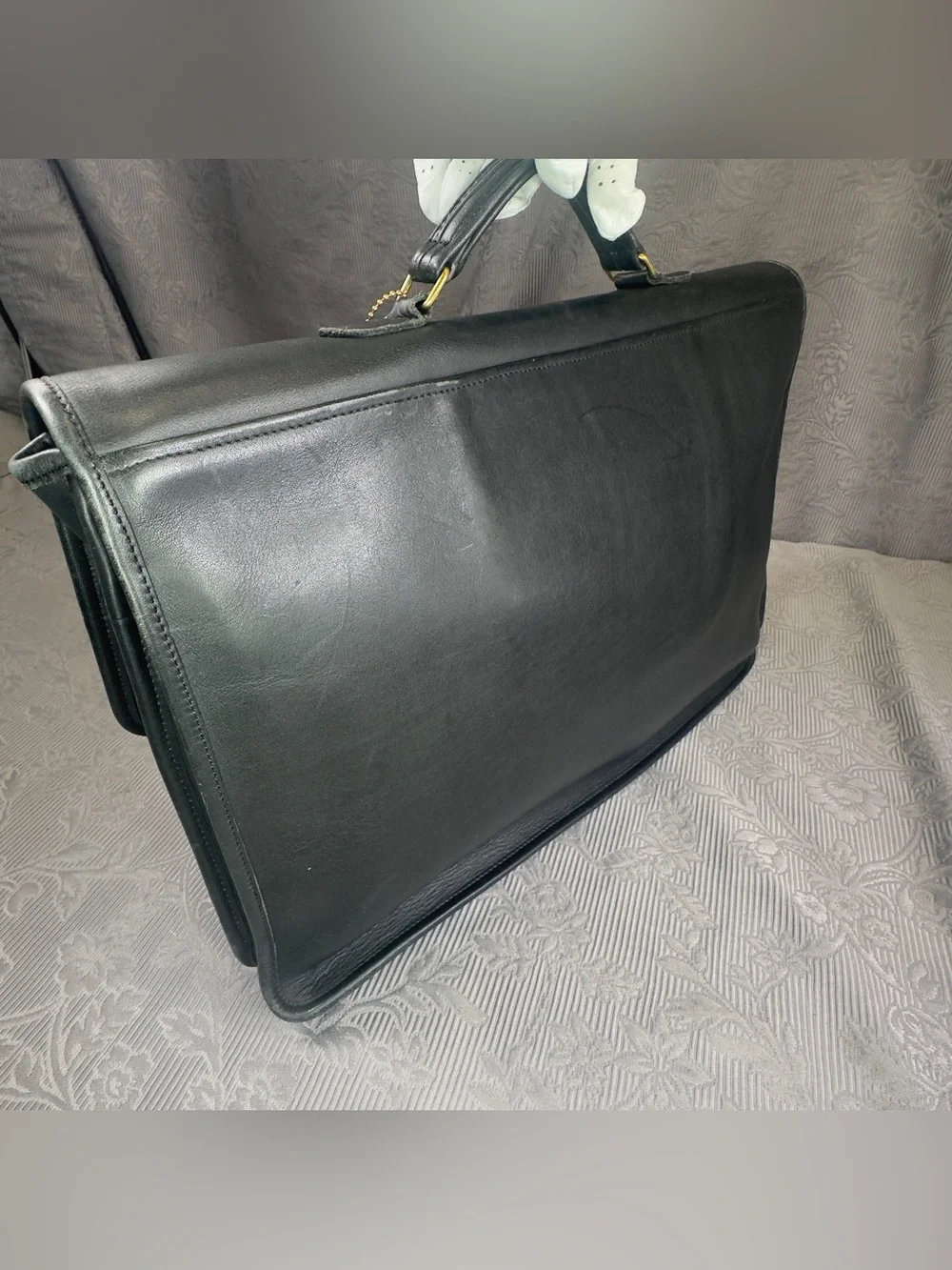 Coach Vintage Full Grain Leather Made in NYC Handbag Briefcase
